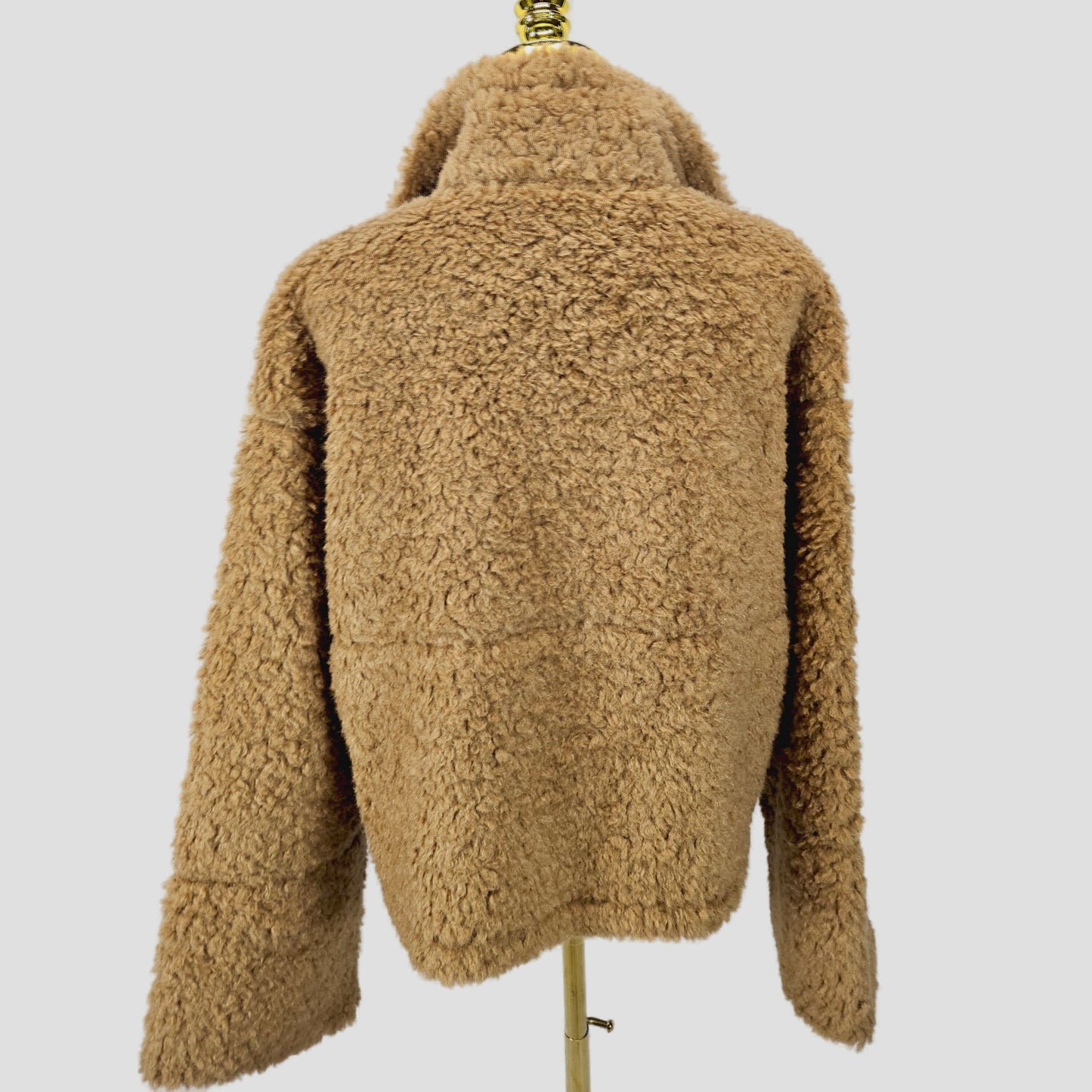 Fierce Cognac Reversible Shearling Jacket: Cozy Command for Every Adventure