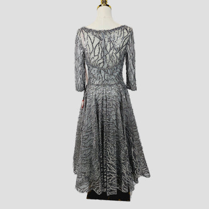 Show-Stopping Silver Sequin Symphony Dress for Gala Nights
