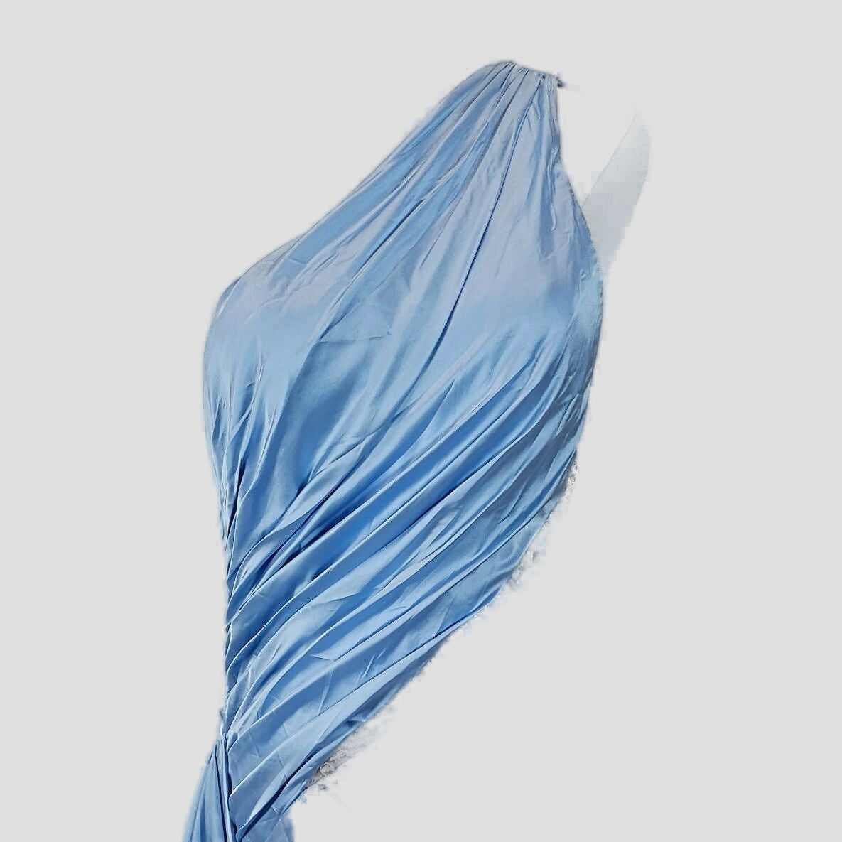 Dazzling Sky Blue Glam Satin Gown for Red Carpet Moments