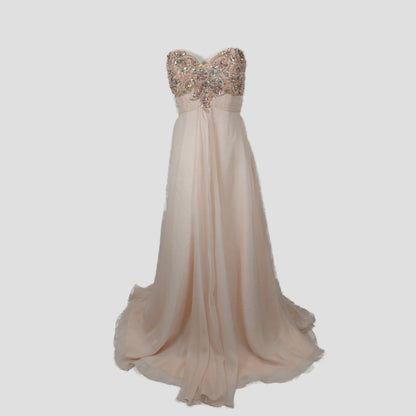 Glamorous Blush Dream Gown with Dazzling Sequins for Celebrations