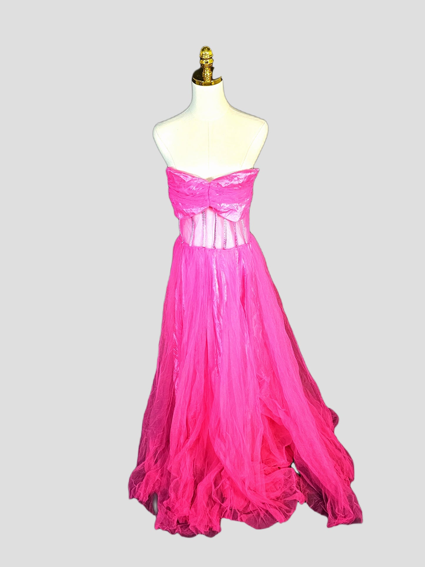 Bubblegum Bliss Evening Gown: Flutter into Fabulousness!