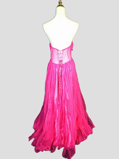 Bubblegum Bliss Evening Gown: Flutter into Fabulousness!