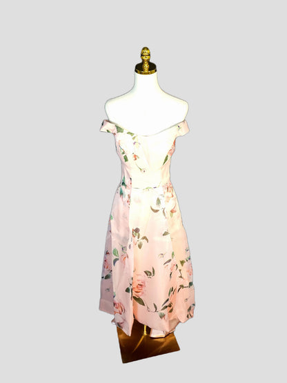 Blossom & Flutter Off-Shoulder Party Dress