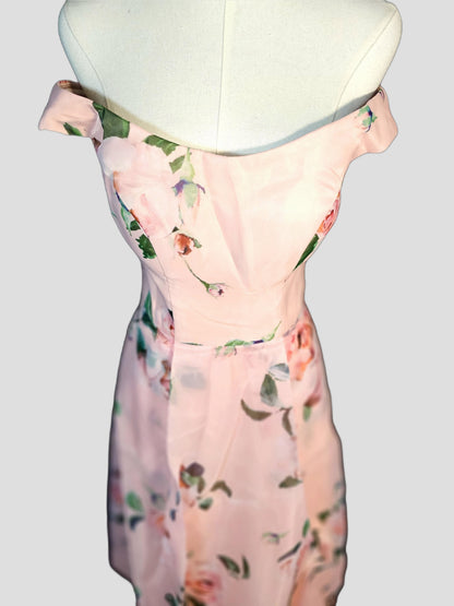 Blossom & Flutter Off-Shoulder Party Dress