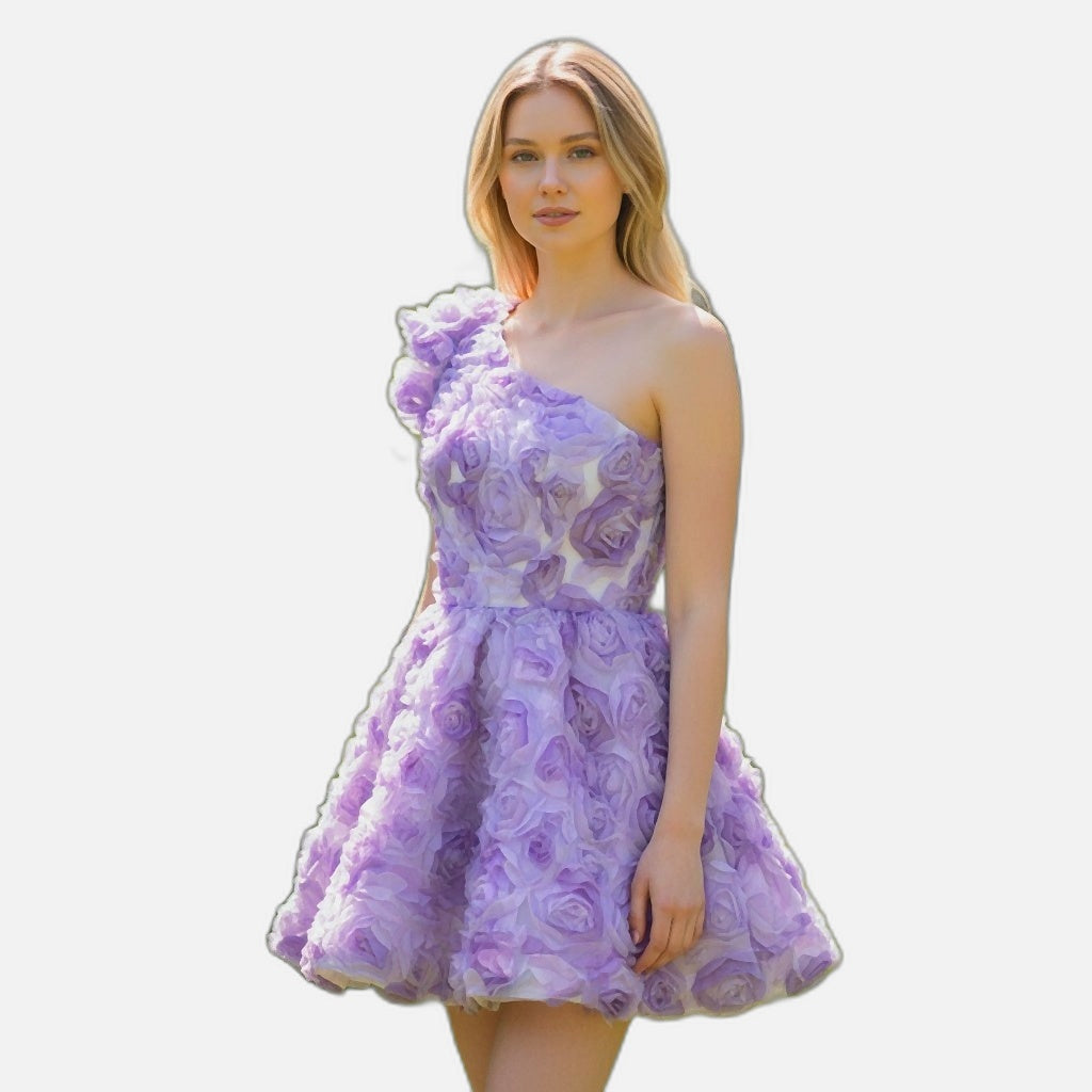 Lavender Blossom Fantasy Dress: Petal Power Fashion!