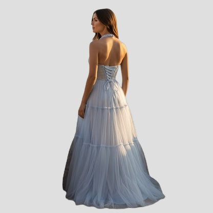 Celestial Charm: Starlit Tulle Party Dress