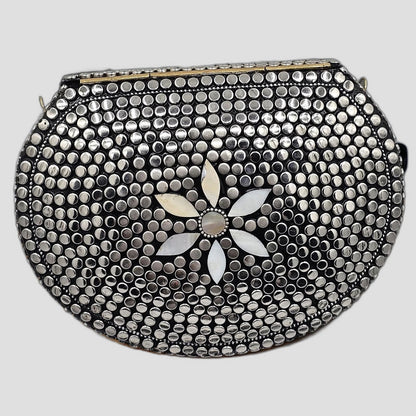 Studded Floral Clutch - Your Party's New Best Friend