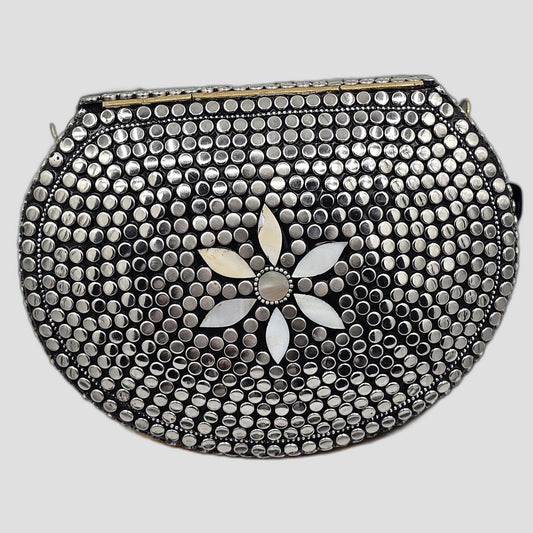 Studded Floral Clutch - Your Party's New Best Friend