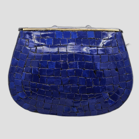 Vintage Mosaic Floral Clutch Purse