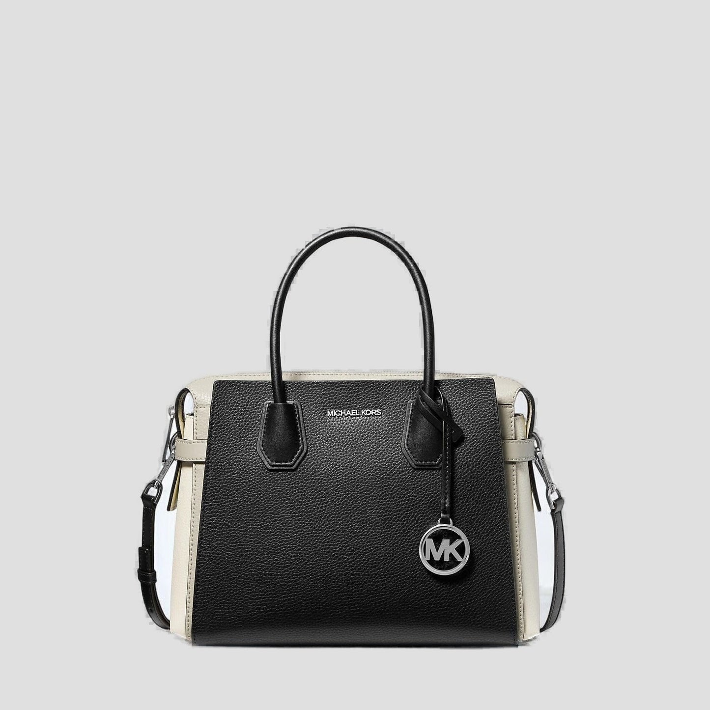Mercer Medium Color-Block Leather Belted Satchel