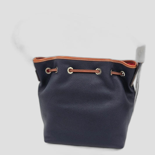 Pebble Grain Kendall Crossbody Leather Bucket Bag