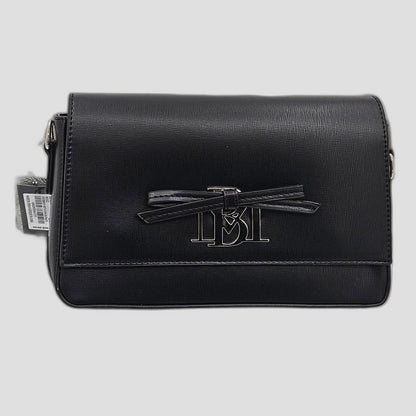 Sleek Crossbody Bag with Bow Accent