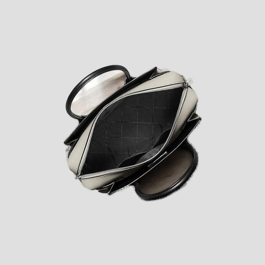 Mercer Medium Color-Block Leather Belted Satchel
