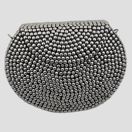 Retro Glam Beaded Evening Clutch