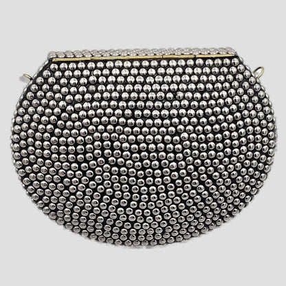 Retro Glam Beaded Evening Clutch