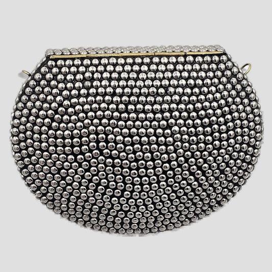 Retro Glam Beaded Evening Clutch