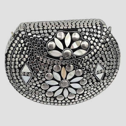 Studded Floral Clutch - Your Party's New Best Friend