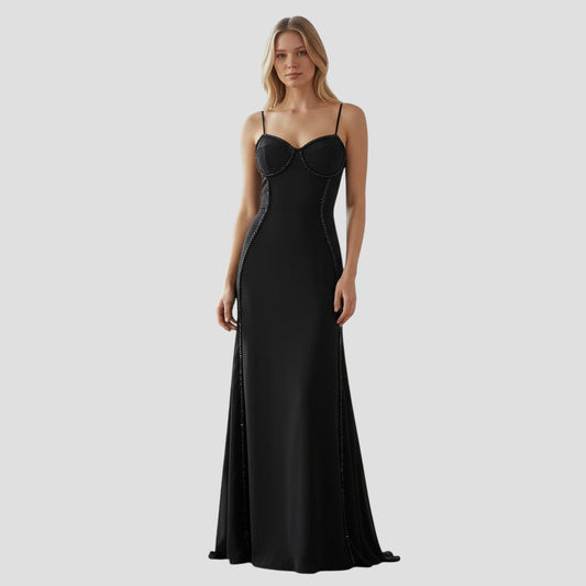 Sleek Siren Black Dress: Dare to Dazzle!