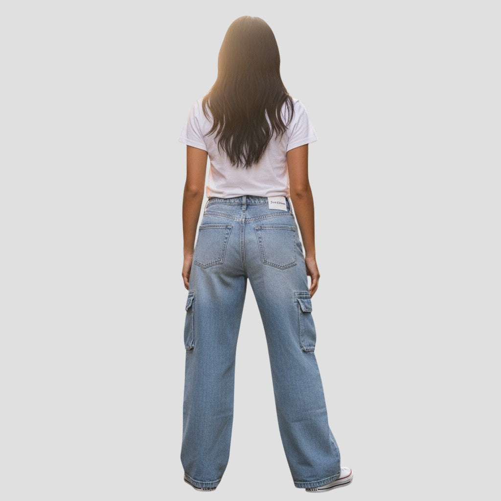 Women's Cargo Jeans - Dreams with Pockets Galore