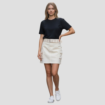 Denim Cargo Skirt w Utility Meets Style!