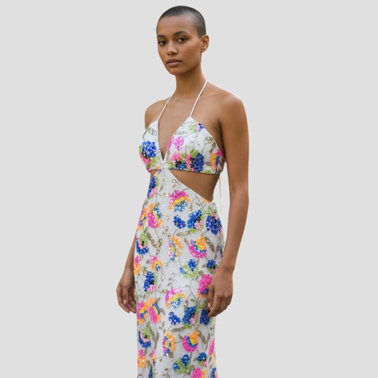 Floral Fiesta Maxi Dress: Unleash Your Inner Flower Power! Pre-Loved