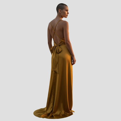 Golden Hour Elegance: The Satin Slip Dress