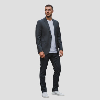 Dapper Dynamo: Classic Grey Blazer for Every Occasion