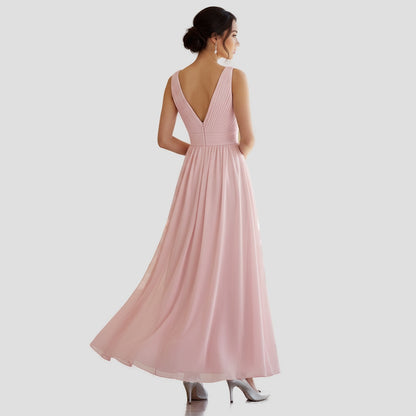 Dreamy Pink Chiffon Gown: Vibrant Allure for Every Occasion