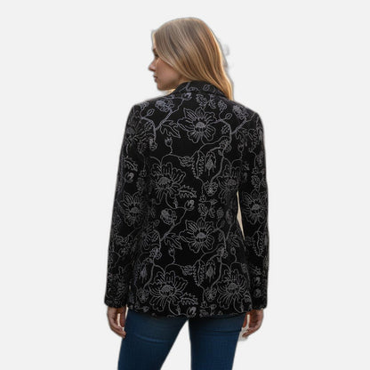 Black & Silver Enhanced Blazer - Power Dressing Perfected