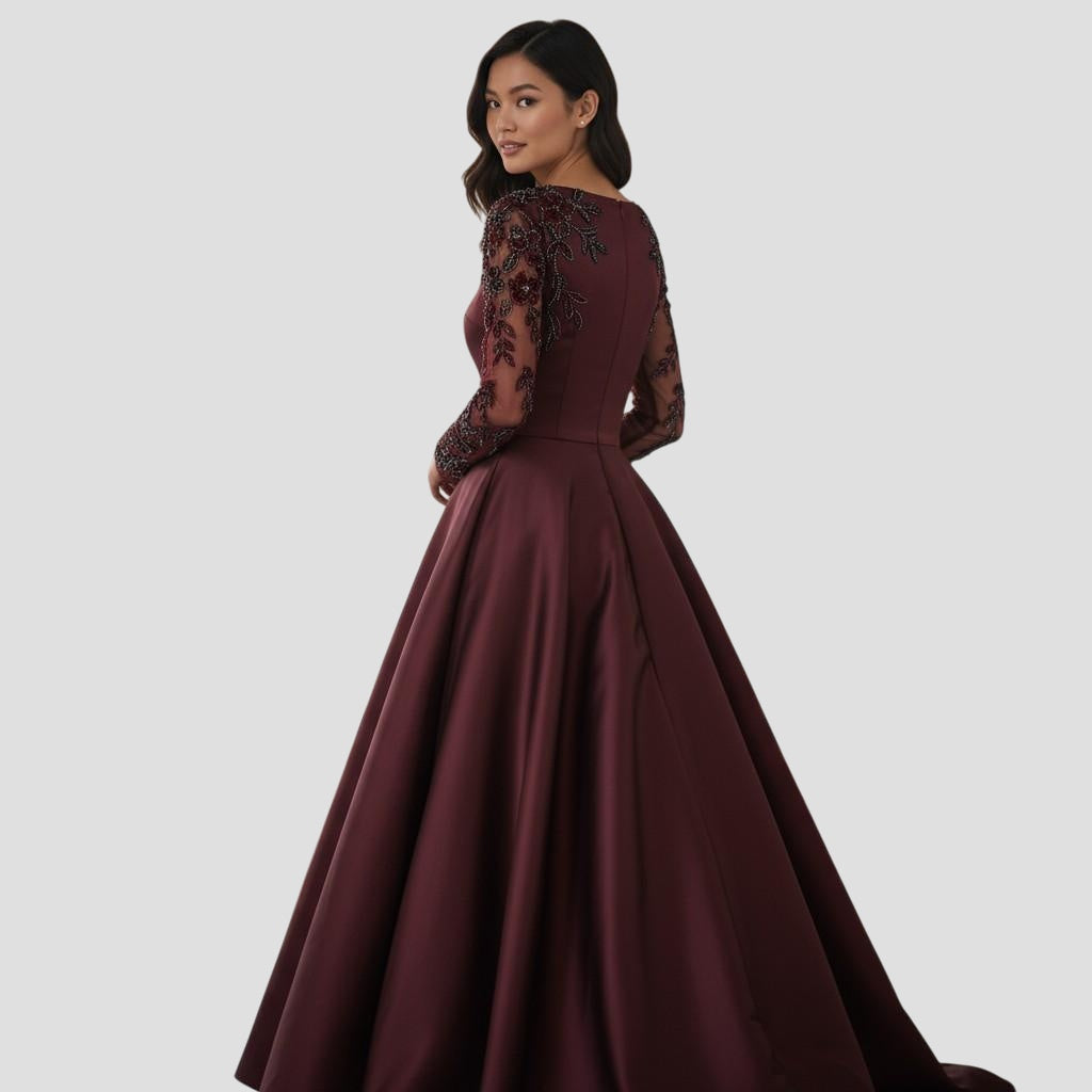 Garnet Gown: A Slice of Glamour with a Side of Drama
