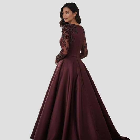 Garnet Gown: A Slice of Glamour with a Side of Drama