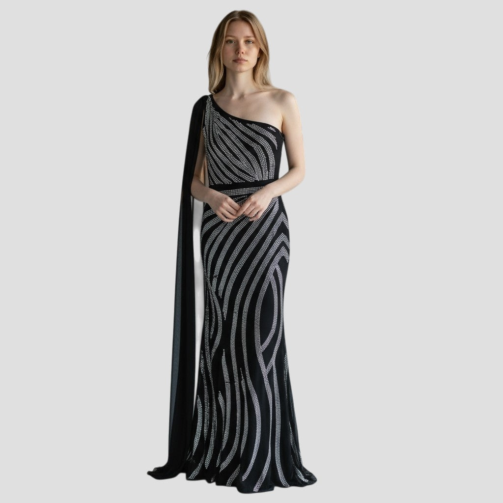 Glamour Wave: The One-Sleeved Stunner for Every Occasion