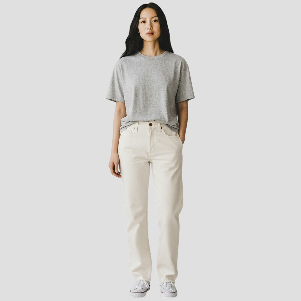 Classic Creamy White Women's Jeans - The Pants That Whisper Style