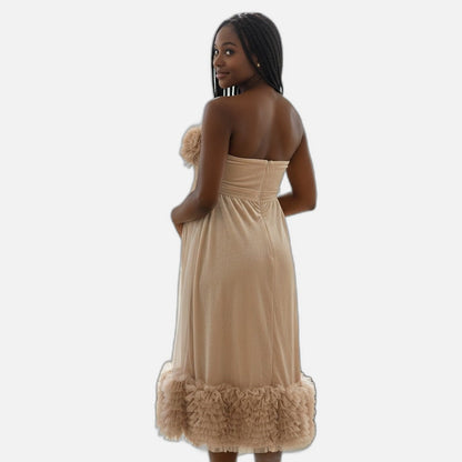 Fluffy Dream Strapless Dress - The Ultimate Cloud Nine Experience