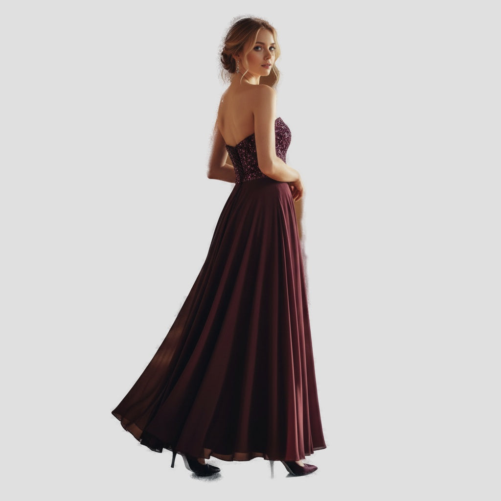 Show-Stopping Plum Sequin Gown: Unleash Your Inner Diva
