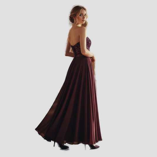 Show-Stopping Plum Sequin Gown: Unleash Your Inner Diva