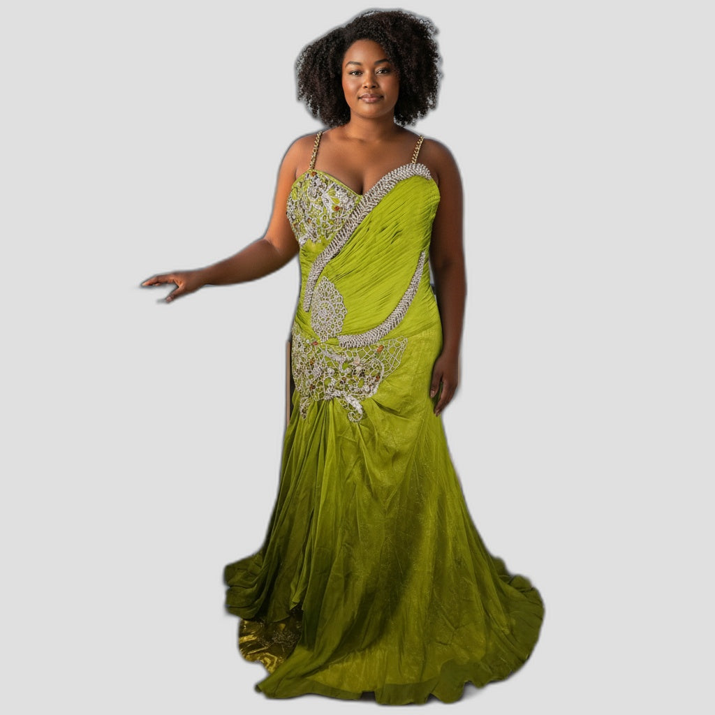 Lime Luxe: The Gleeful Glam Gown