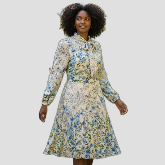 Maggie London Garden Party Delight: Floral Dress with a Twist