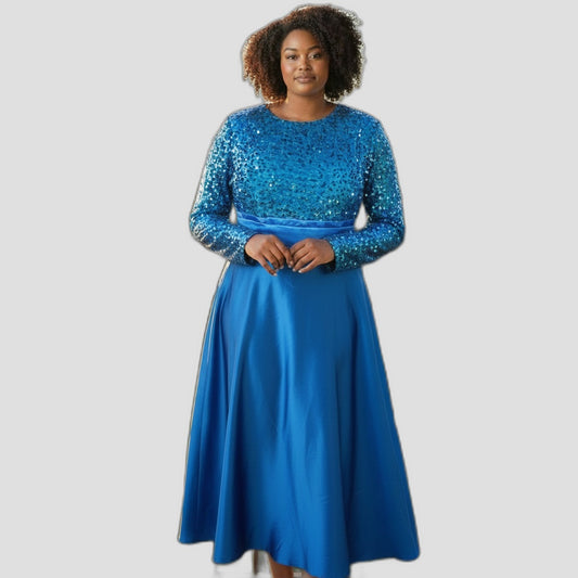 Sparkle & Shine: The Blue Diva Evening Dress