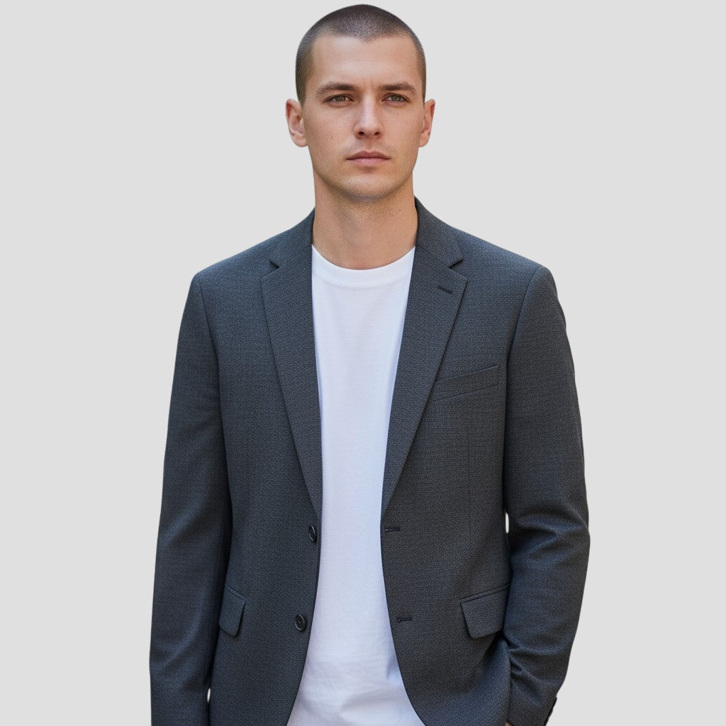 Dapper Dynamo: Classic Grey Blazer for Every Occasion