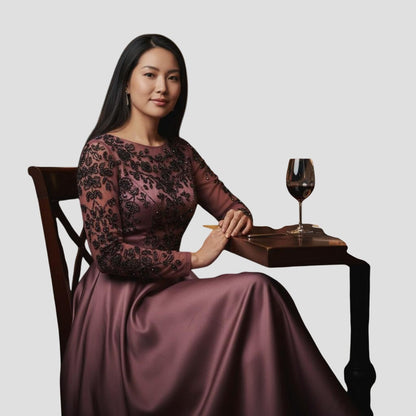 Garnet Gown: A Slice of Glamour with a Side of Drama