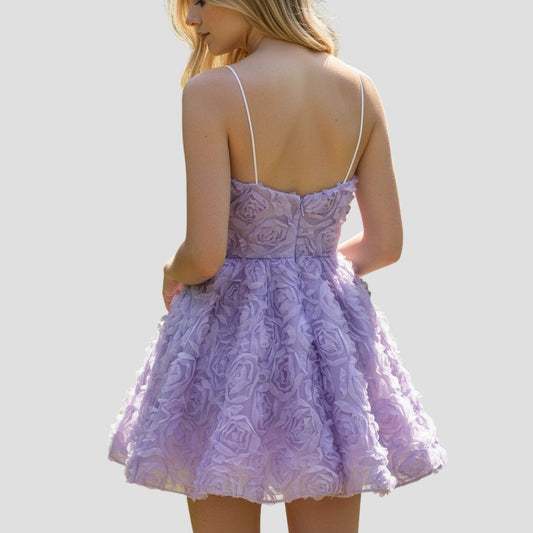 Lavender Blossom Fantasy Dress: Petal Power Fashion!