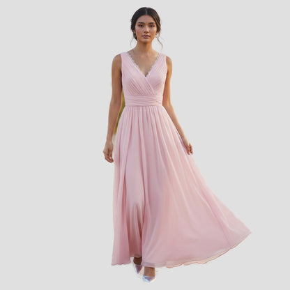 Dreamy Pink Chiffon Gown: Vibrant Allure for Every Occasion