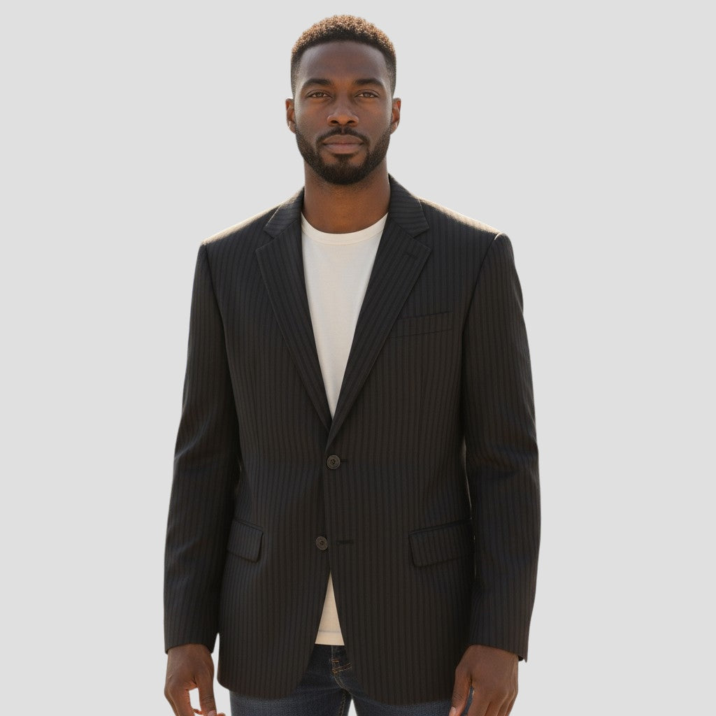 Pinstripe Power Play Blazer: Elevate Your Authority Game