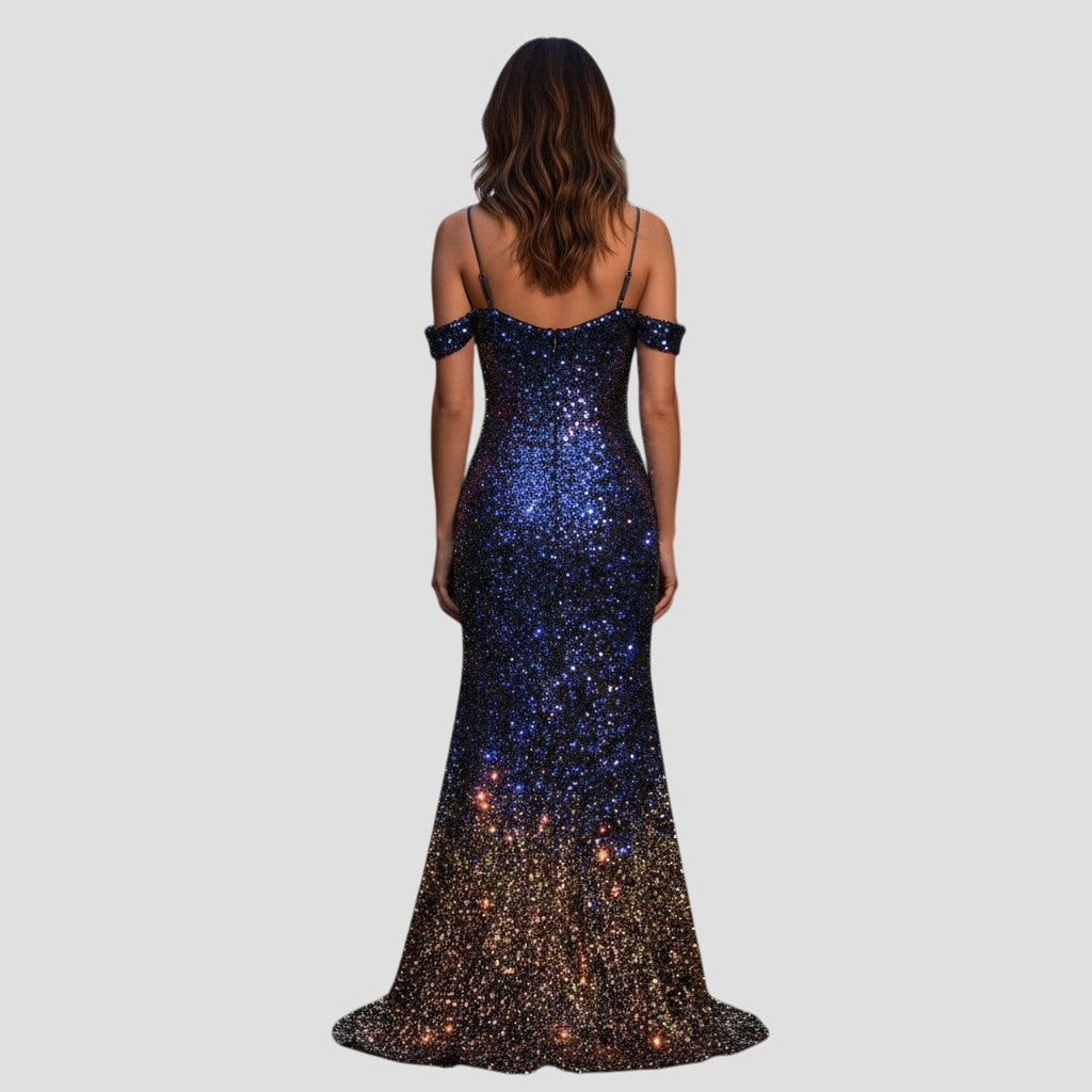 Starry Night Glamour Gown: Shine Like the Cosmos!