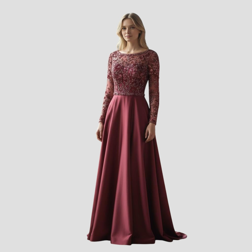 Garnet Gown: A Slice of Glamour with a Side of Drama
