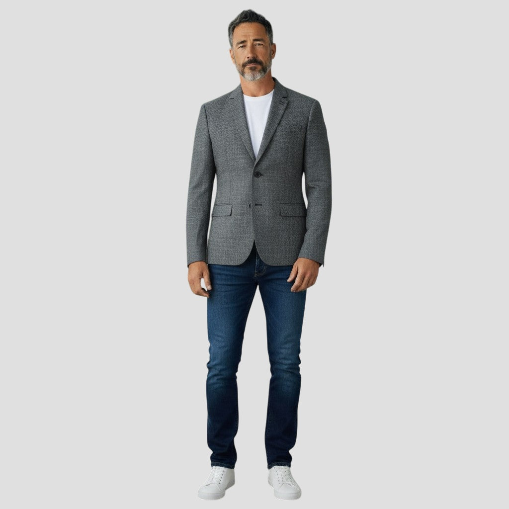 Back-Buttoned Charisma Blazer: Style Meets Secret Agent Vibes