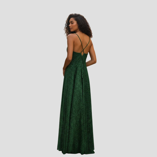 Shimmering Emerald Dream: The Dress that Dazzles!