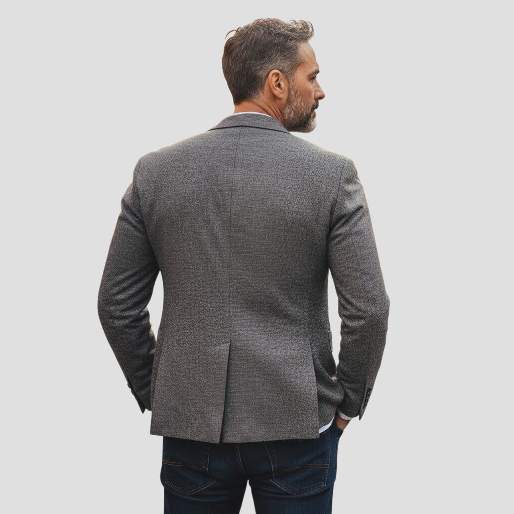 Back-Buttoned Charisma Blazer: Style Meets Secret Agent Vibes