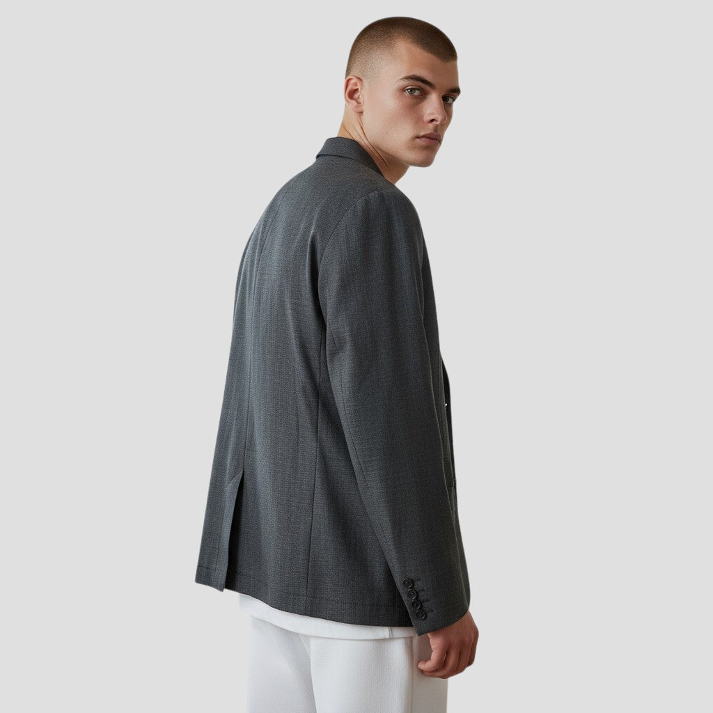 Dapper Dynamo: Classic Grey Blazer for Every Occasion